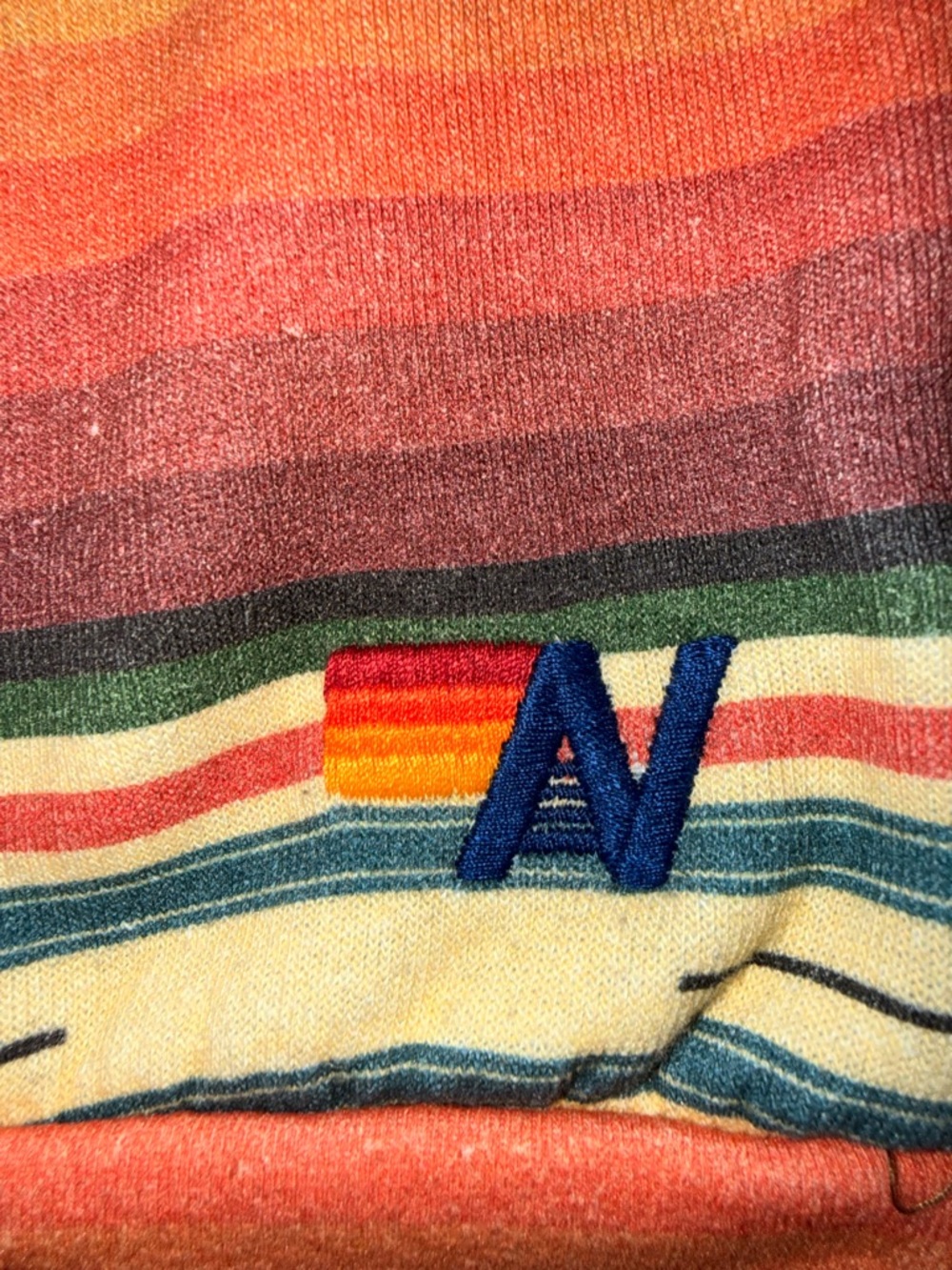 Aviator Nation Striped Multicolor Lightning Bolt Pullover Sweatshirt - Picture 6 of 12